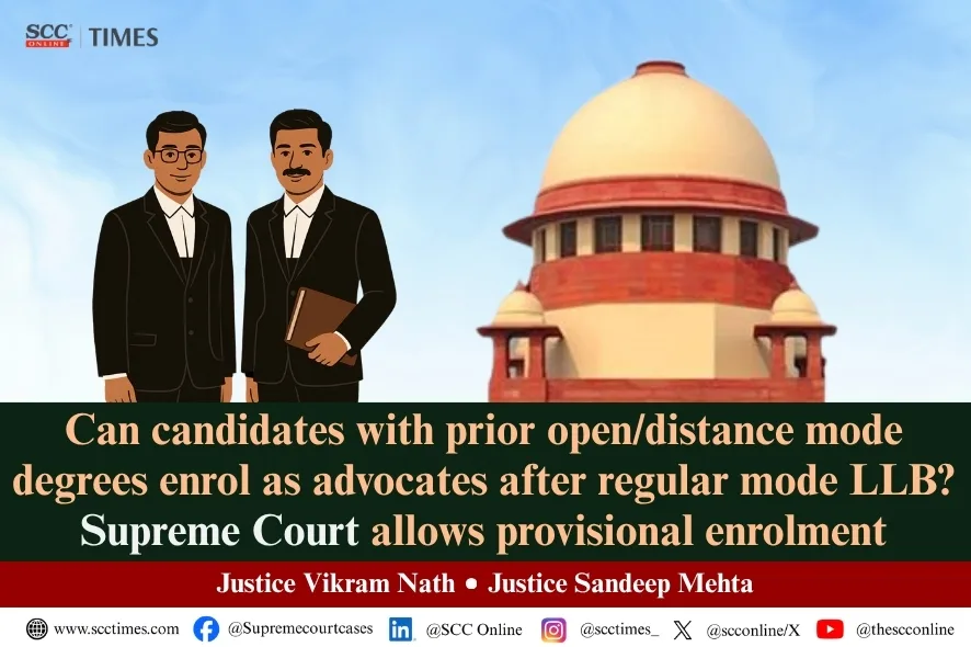 advocate enrolment despite distance mode degree