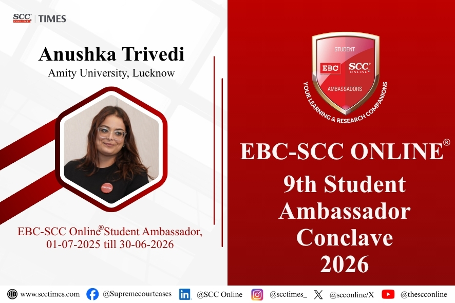 Amity University Lucknow: Anushka Trivedi Joins EBC-SCC Online Student Ambassador Conclave 2026