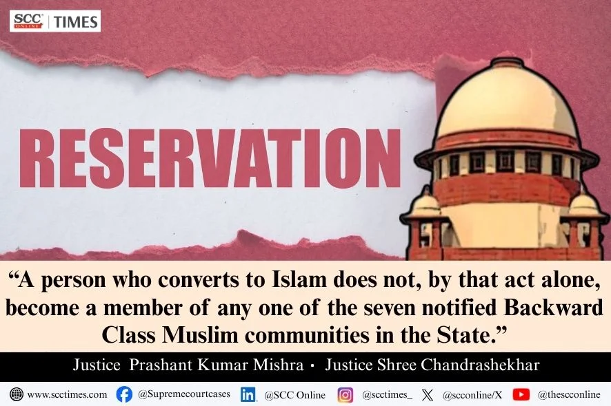 Conversion to Islam Reservation