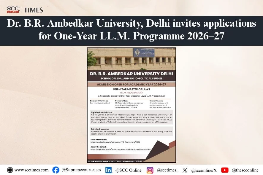 Dr. B.R. Ambedkar University LL.M. Admissions 2026-27