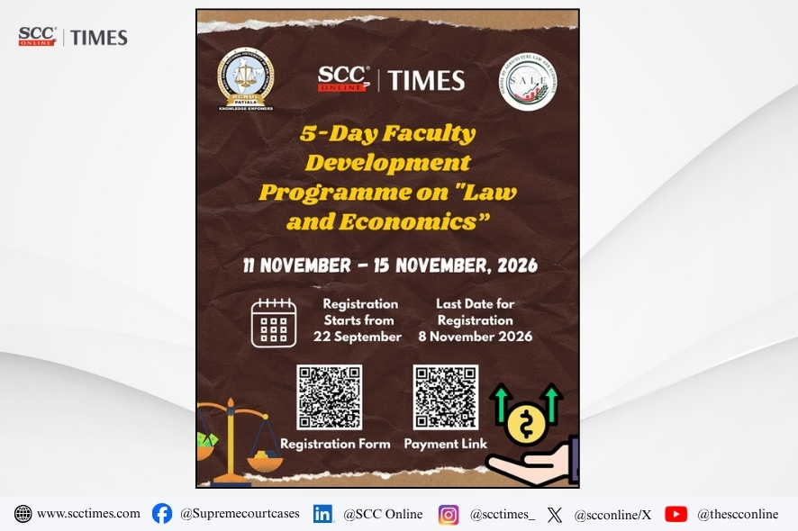 RGNUL: 5-Day Law and Economics Program FDP Announced