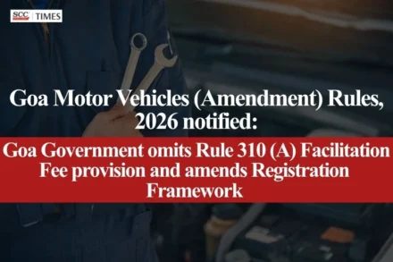 Goa Motor Vehicles Amendment Rules 2026