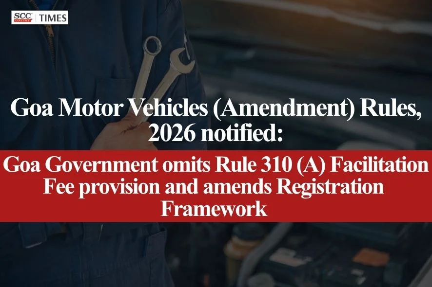 Goa Motor Vehicles Amendment Rules 2026