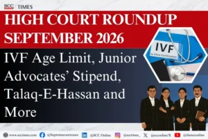 High Court Roundup September 2026