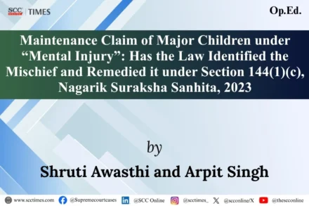 Maintenance of major children under BNSS