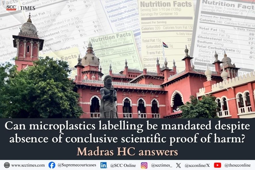 Mandatory disclosure of microplastics