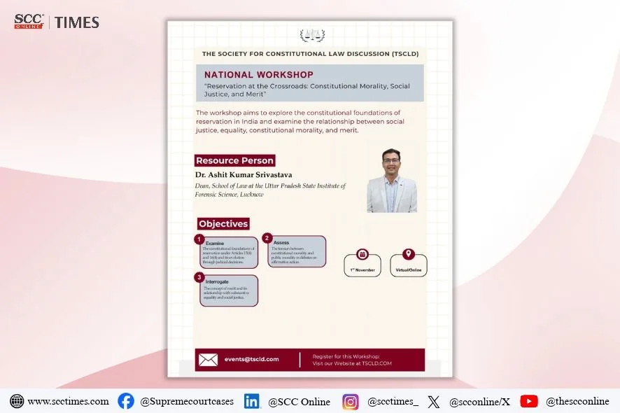National Workshop on Reservation at the Crossroads
