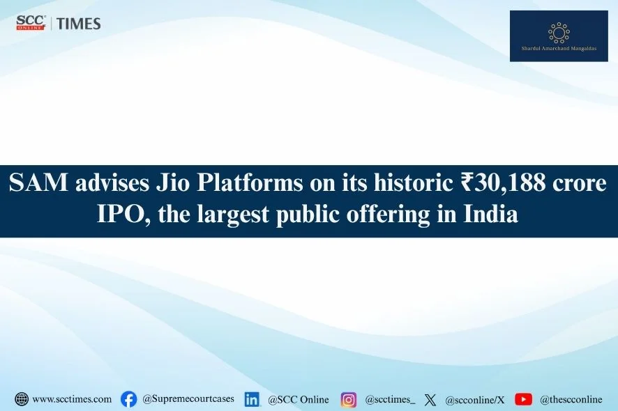SAM advises Jio Platforms IPO