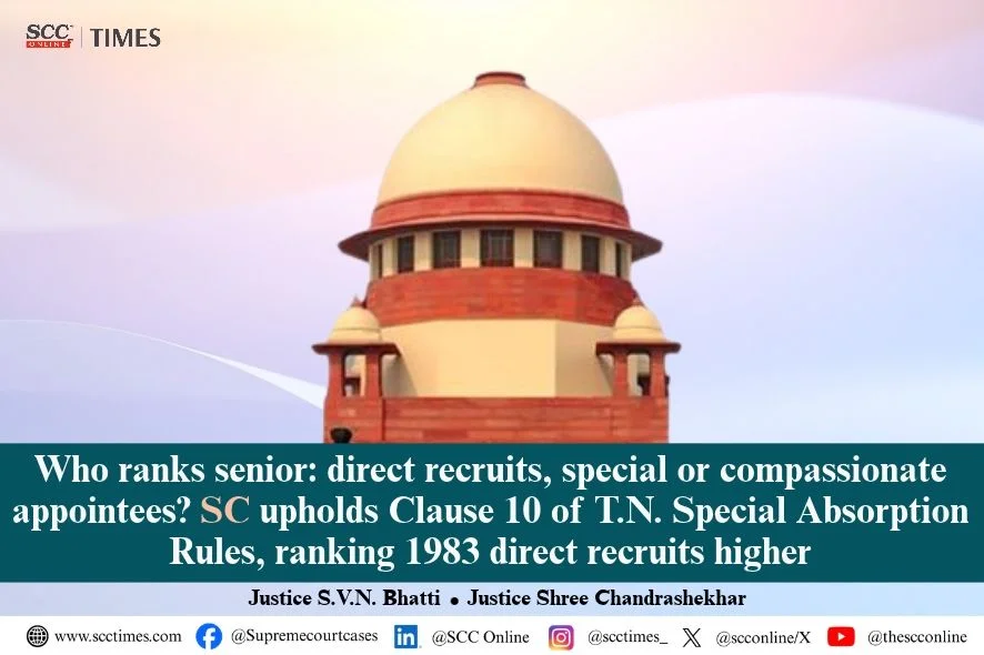 Seniority of direct recruits versus special appointees