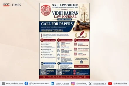 Vidhi Darpan Law Journal Call for Papers 2026