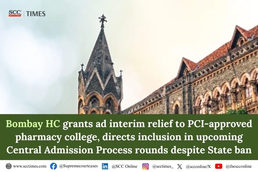 relief to PCI-approved pharmacy college