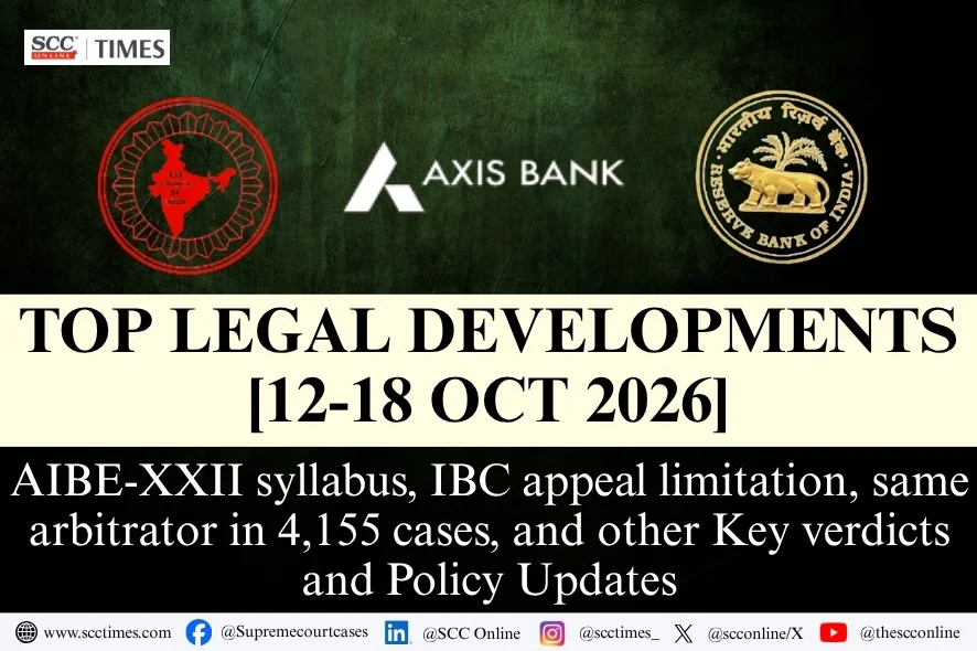 weekly Legal Developments India